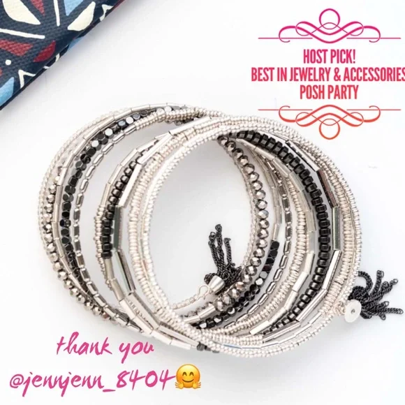 :: Stella & Dot SILVER Celine Wrap Bracelet Retired - Picture 4 of 8